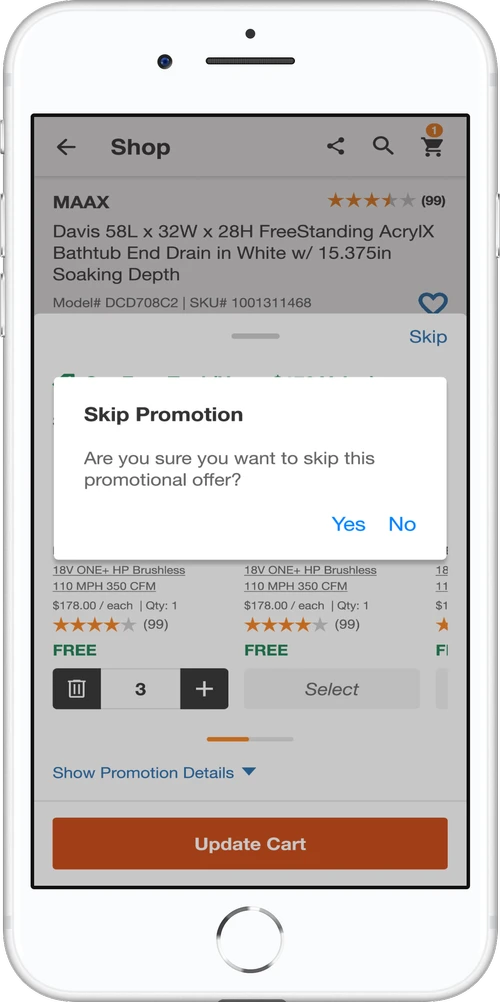 Skip promotions